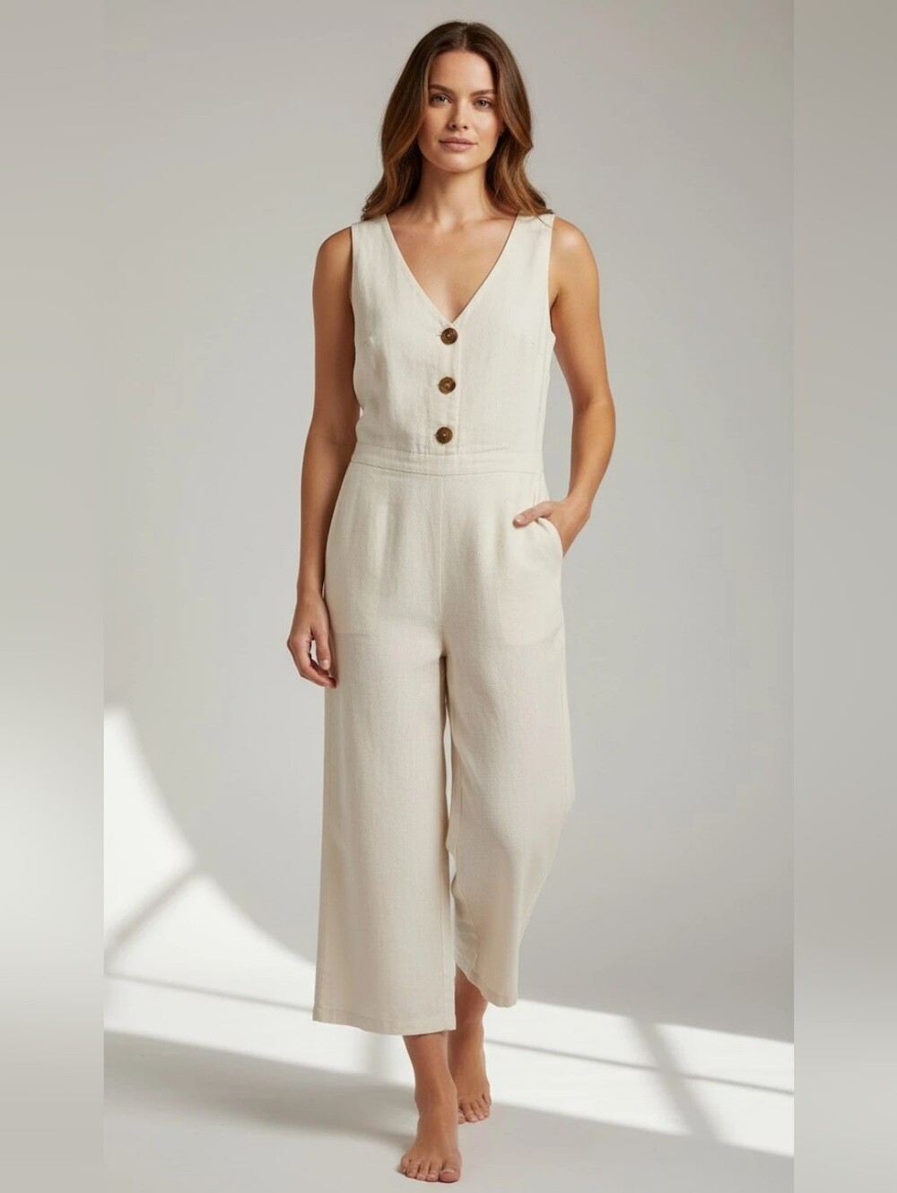 LOFT Soft Ivory Jumpsuit